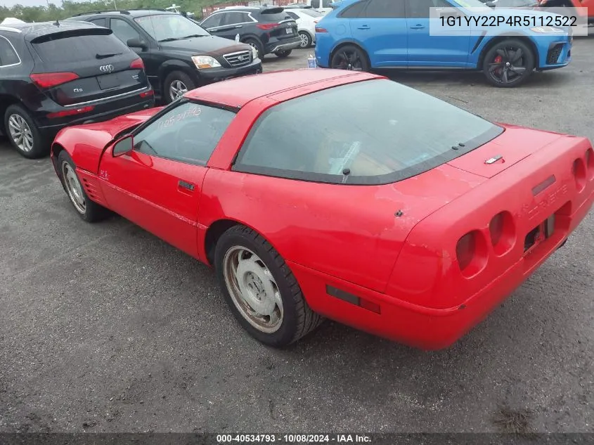 1994 Chevrolet Corvette VIN: 1G1YY22P4R5112522 Lot: 40534793