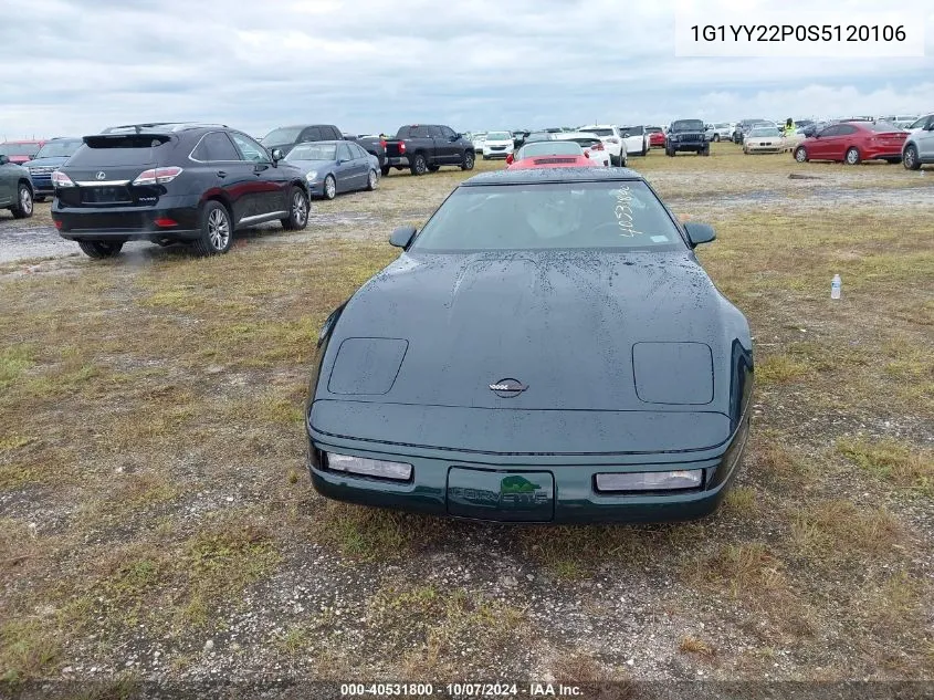 1995 Chevrolet Corvette VIN: 1G1YY22P0S5120106 Lot: 40531800