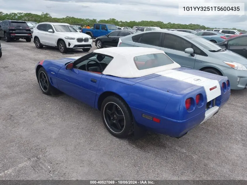 1996 Chevrolet Corvette VIN: 1G1YY3251T5600435 Lot: 40527069