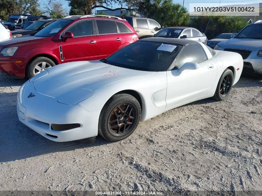 1997 Chevrolet Corvette VIN: 1G1YY22G3V5100422 Lot: 40831365