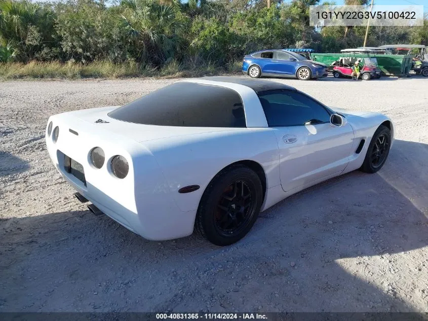 1997 Chevrolet Corvette VIN: 1G1YY22G3V5100422 Lot: 40831365