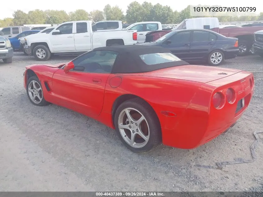 1998 Chevrolet Corvette VIN: 1G1YY32G7W5100799 Lot: 40437389