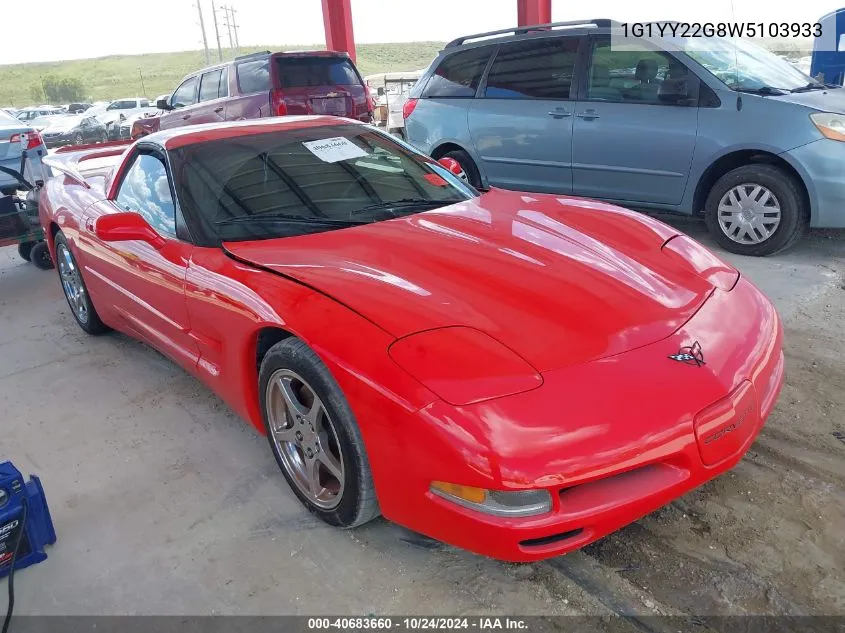 1998 Chevrolet Corvette VIN: 1G1YY22G8W5103933 Lot: 40683660