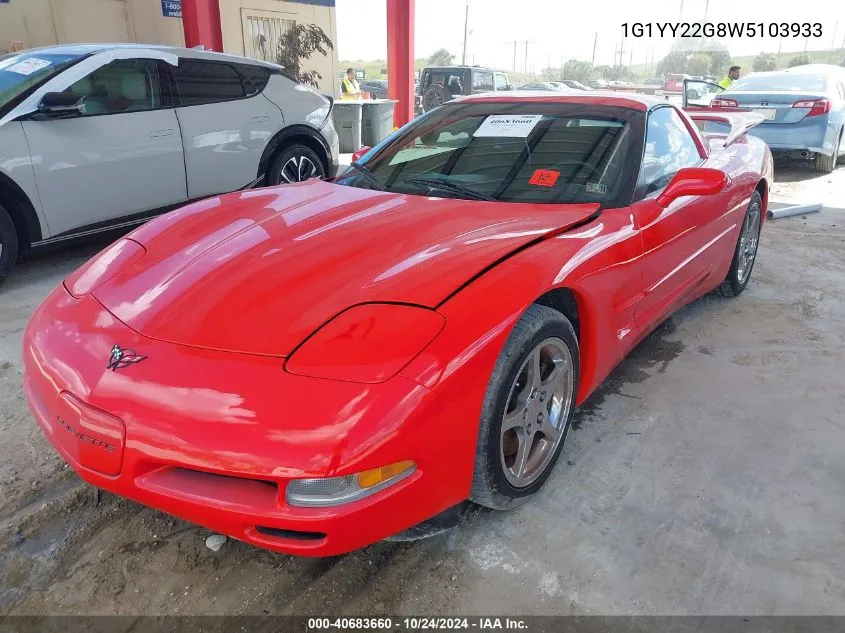 1998 Chevrolet Corvette VIN: 1G1YY22G8W5103933 Lot: 40683660