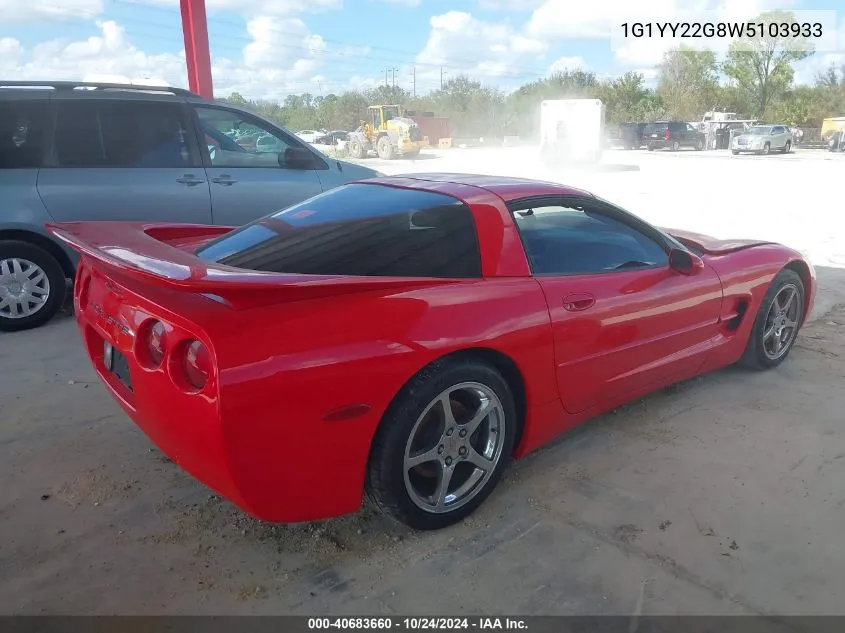 1998 Chevrolet Corvette VIN: 1G1YY22G8W5103933 Lot: 40683660