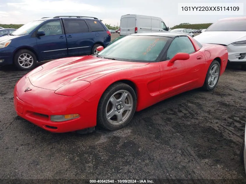 1999 Chevrolet Corvette VIN: 1G1YY22GXX5114109 Lot: 40542540