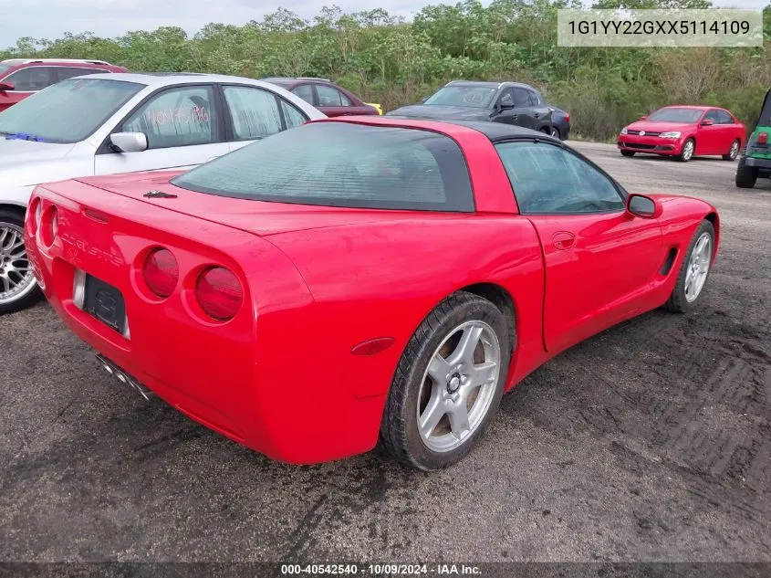 1999 Chevrolet Corvette VIN: 1G1YY22GXX5114109 Lot: 40542540