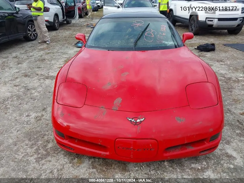 1999 Chevrolet Corvette VIN: 1G1YY22G3X5118177 Lot: 40561228