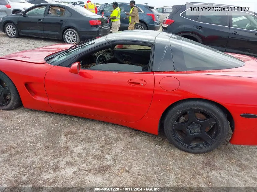 1999 Chevrolet Corvette VIN: 1G1YY22G3X5118177 Lot: 40561228