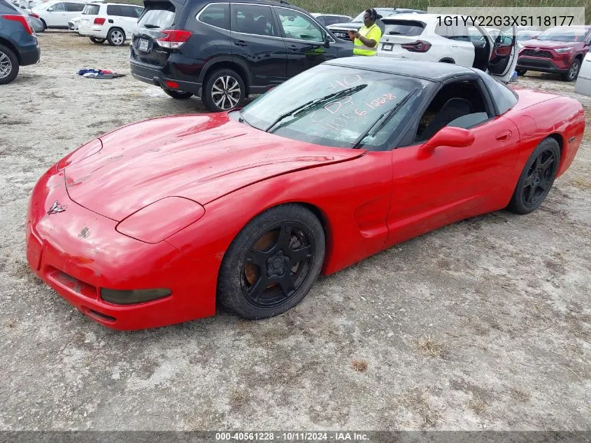 1999 Chevrolet Corvette VIN: 1G1YY22G3X5118177 Lot: 40561228