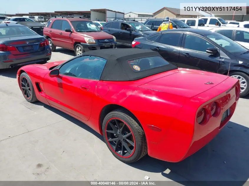 1G1YY32GXY5117454 2000 Chevrolet Corvette