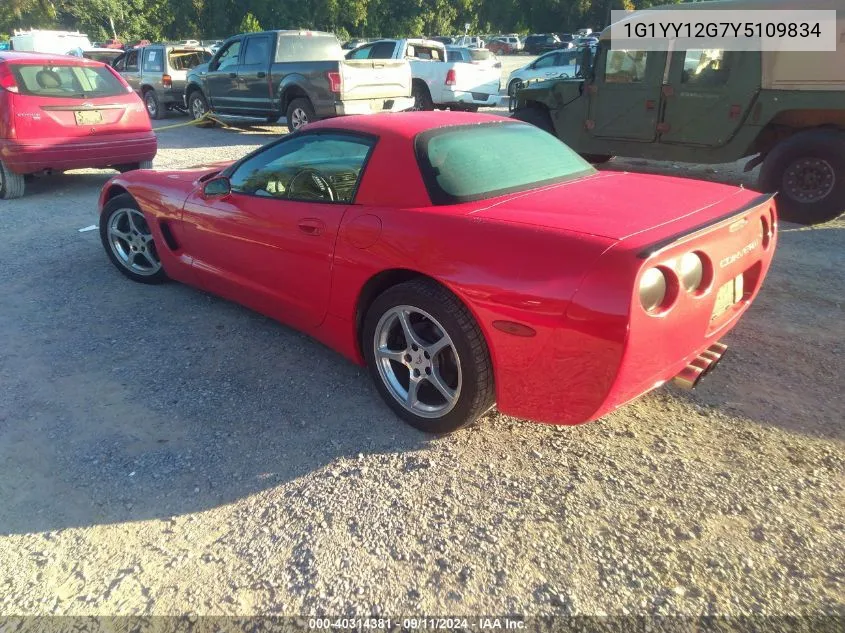 2000 Chevrolet Corvette Hardtop VIN: 1G1YY12G7Y5109834 Lot: 40314381