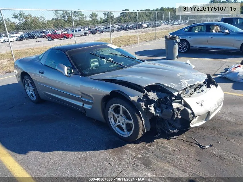 2000 Chevrolet Corvette VIN: 1G1YY22G1Y5107115 Lot: 40567666