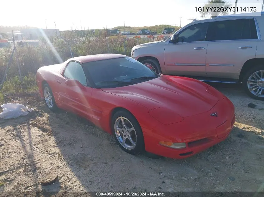 2000 Chevrolet Corvette VIN: 1G1YY22GXY5114175 Lot: 40599024