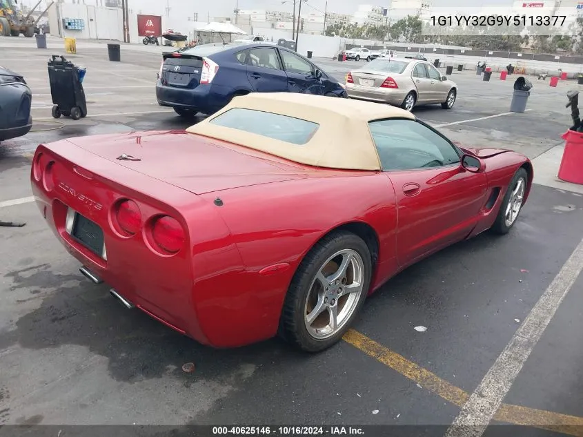 2000 Chevrolet Corvette VIN: 1G1YY32G9Y5113377 Lot: 40625146