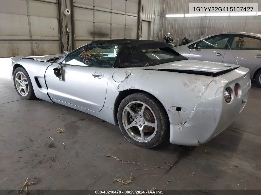 2001 Chevrolet Corvette VIN: 1G1YY32G415107427 Lot: 40210478