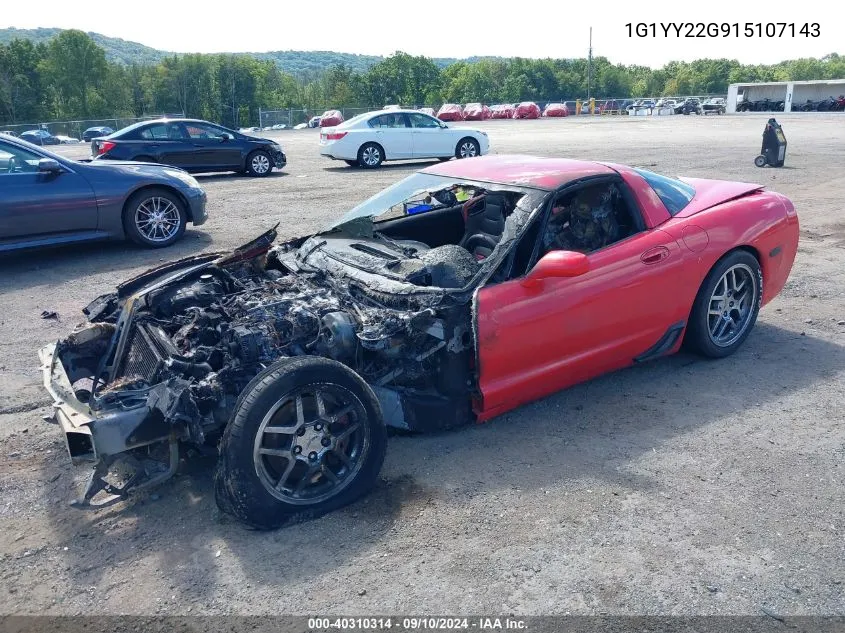 1G1YY22G915107143 2001 Chevrolet Corvette