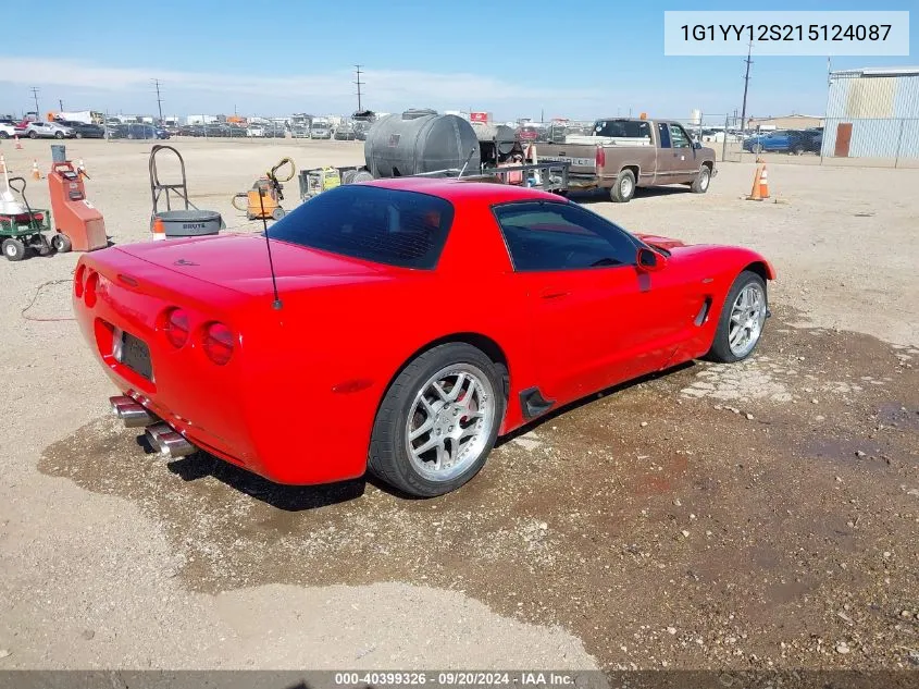 2001 Chevrolet Corvette Z06 Hardtop VIN: 1G1YY12S215124087 Lot: 40399326