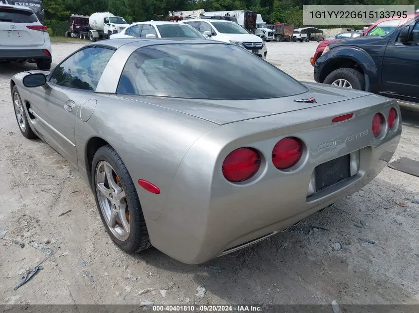 2001 Chevrolet Corvette VIN: 1G1YY22G615133795 Lot: 40401810