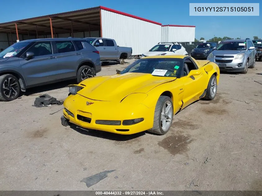 2001 Chevrolet Corvette Z06 Hardtop VIN: 1G1YY12S715105051 Lot: 40444332