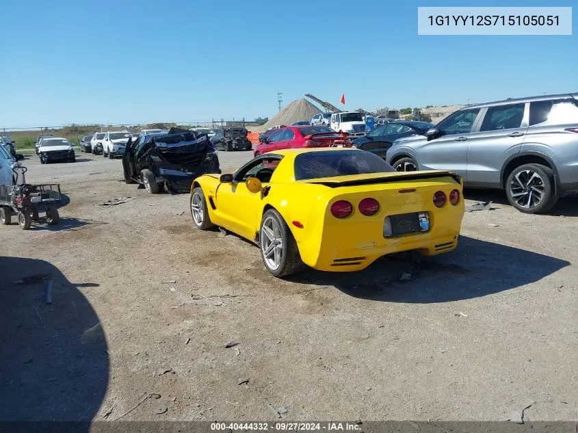 2001 Chevrolet Corvette Z06 Hardtop VIN: 1G1YY12S715105051 Lot: 40444332