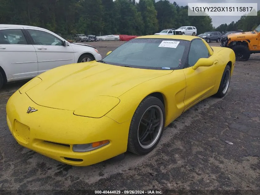 2001 Chevrolet Corvette VIN: 1G1YY22GX15115817 Lot: 40444829