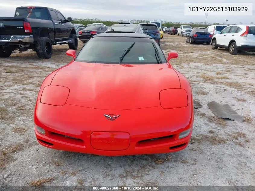 2001 Chevrolet Corvette VIN: 1G1YY22G515103929 Lot: 40627360