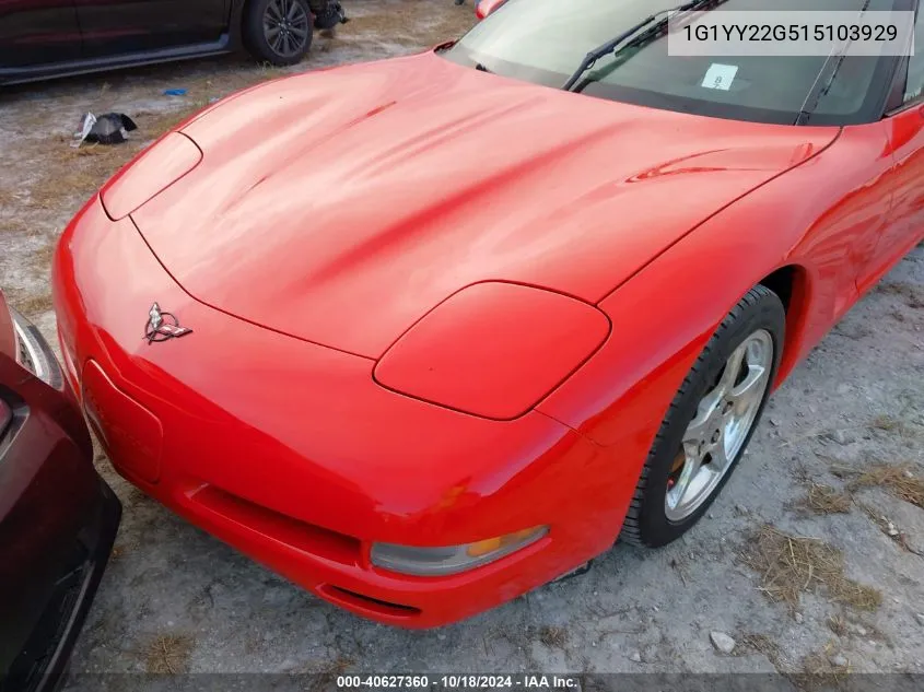 2001 Chevrolet Corvette VIN: 1G1YY22G515103929 Lot: 40627360