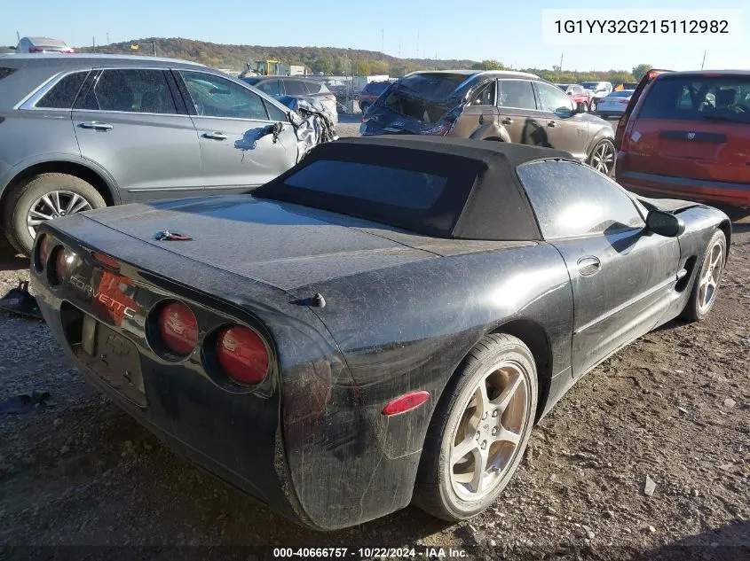 2001 Chevrolet Corvette VIN: 1G1YY32G215112982 Lot: 40666757