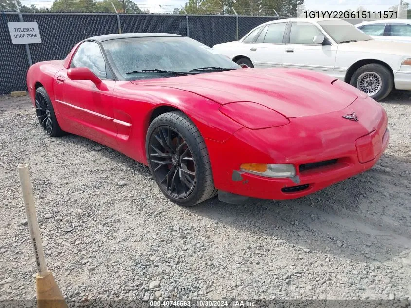 2001 Chevrolet Corvette VIN: 1G1YY22G615111571 Lot: 40745563