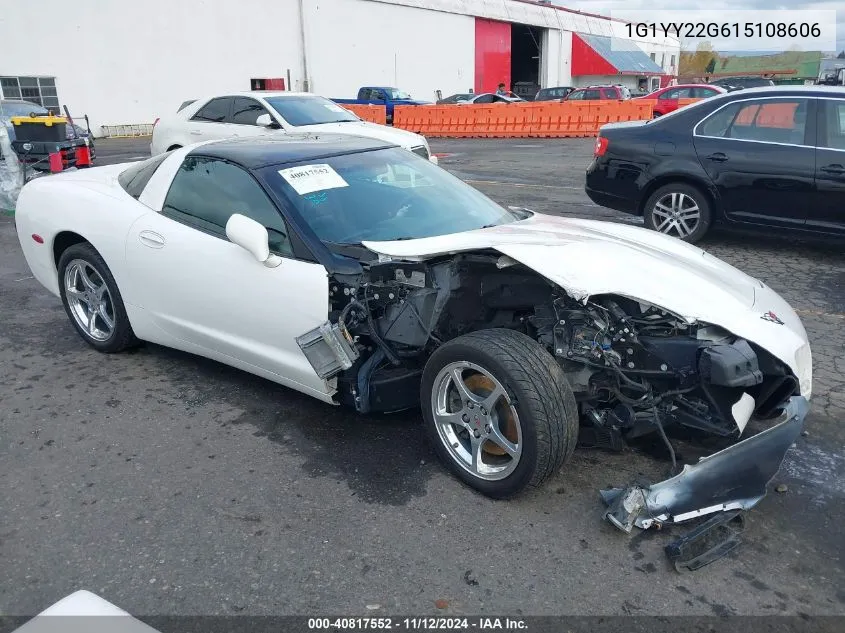 2001 Chevrolet Corvette VIN: 1G1YY22G615108606 Lot: 40817552