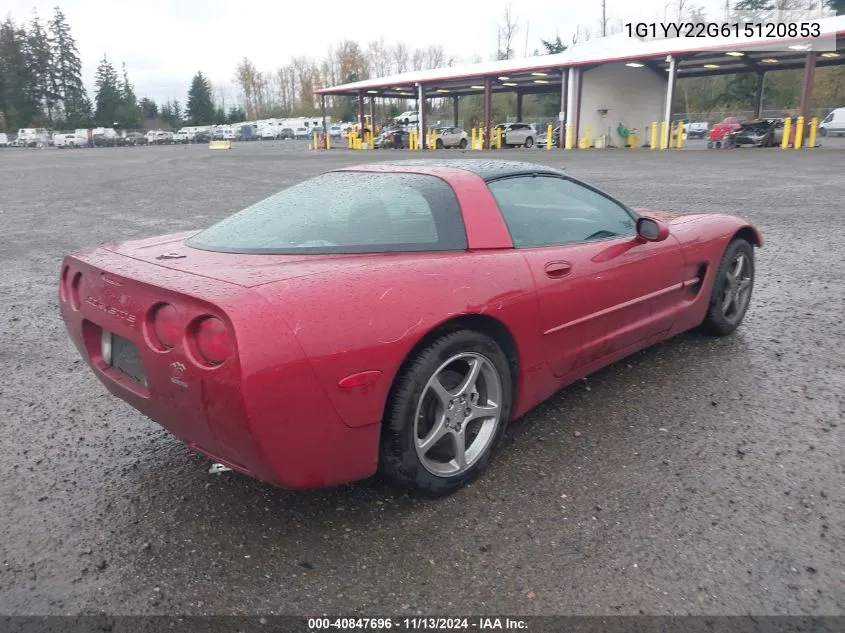 2001 Chevrolet Corvette VIN: 1G1YY22G615120853 Lot: 40847696