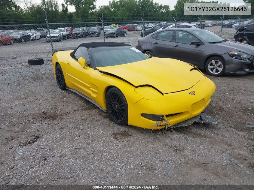 2002 Chevrolet Corvette VIN: 1G1YY32GX25126646 Lot: 40111444