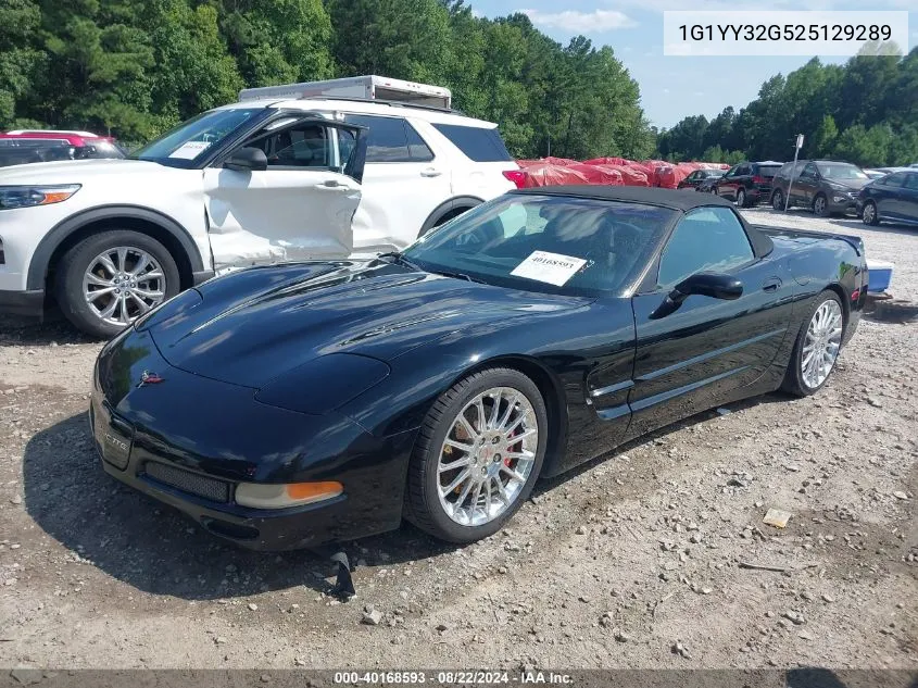 2002 Chevrolet Corvette VIN: 1G1YY32G525129289 Lot: 40168593