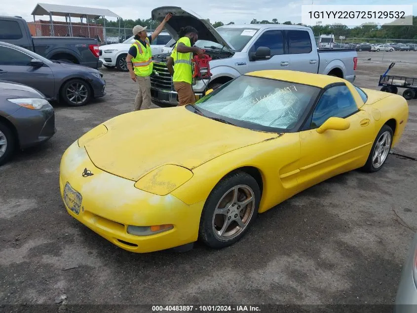 1G1YY22G725129532 2002 Chevrolet Corvette