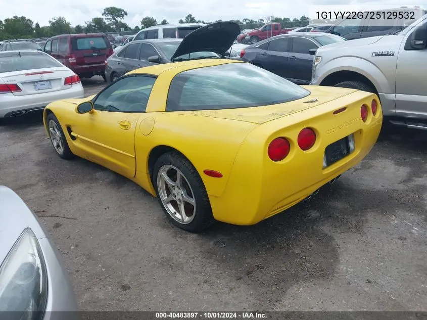 2002 Chevrolet Corvette VIN: 1G1YY22G725129532 Lot: 40483897