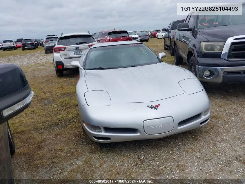 2002 Chevrolet Corvette VIN: 1G1YY22G825104493 Lot: 40502017