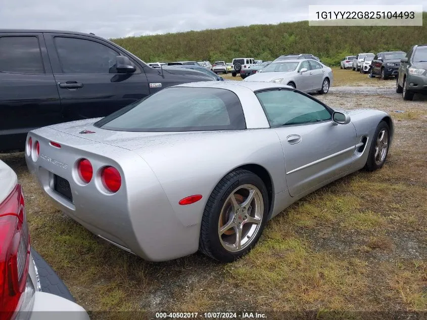 2002 Chevrolet Corvette VIN: 1G1YY22G825104493 Lot: 40502017