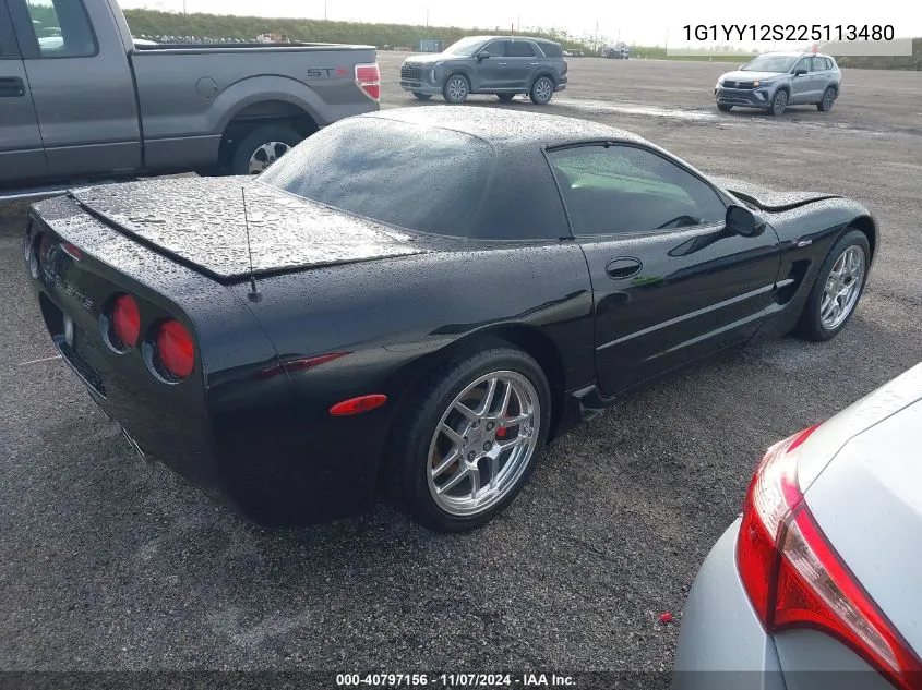 2002 Chevrolet Corvette Z06 Hardtop VIN: 1G1YY12S225113480 Lot: 40797156