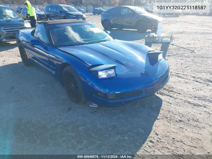 1G1YY32G225118587 2002 Chevrolet Corvette