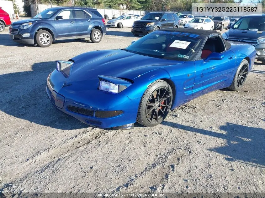 1G1YY32G225118587 2002 Chevrolet Corvette