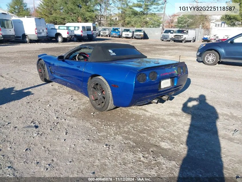 1G1YY32G225118587 2002 Chevrolet Corvette