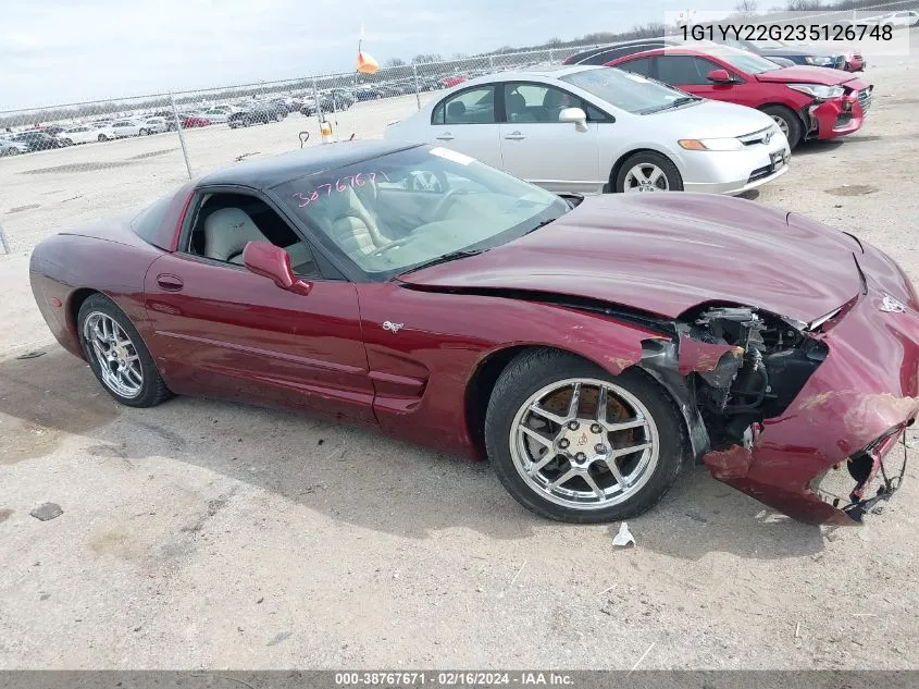 2003 Chevrolet Corvette VIN: 1G1YY22G235126748 Lot: 38767671