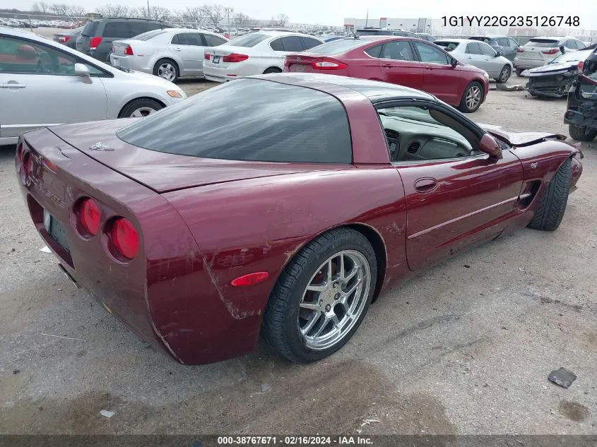 2003 Chevrolet Corvette VIN: 1G1YY22G235126748 Lot: 38767671