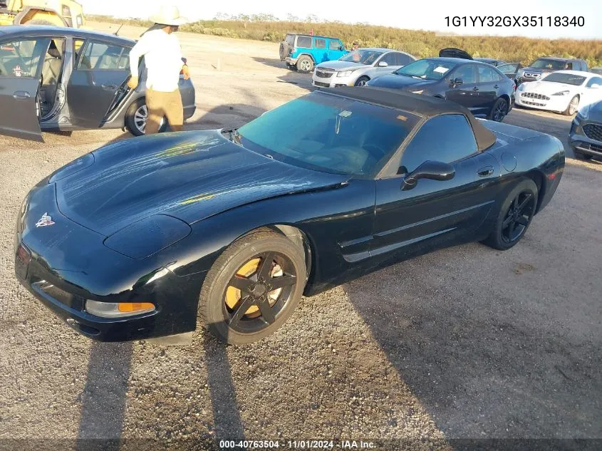 2003 Chevrolet Corvette VIN: 1G1YY32GX35118340 Lot: 40763504