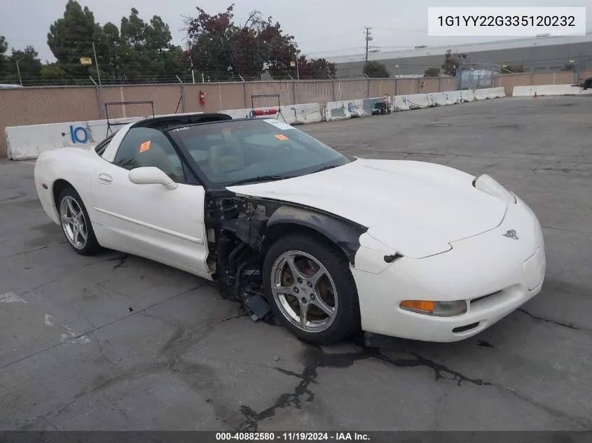 2003 Chevrolet Corvette VIN: 1G1YY22G335120232 Lot: 40882580