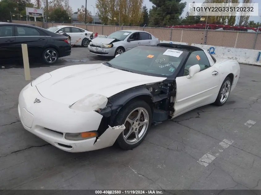 2003 Chevrolet Corvette VIN: 1G1YY22G335120232 Lot: 40882580