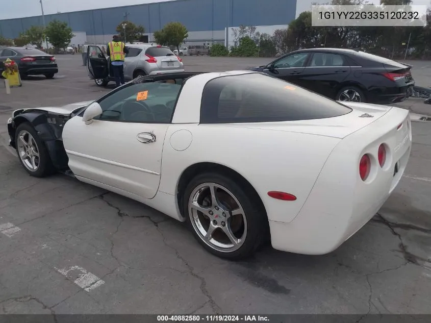 2003 Chevrolet Corvette VIN: 1G1YY22G335120232 Lot: 40882580