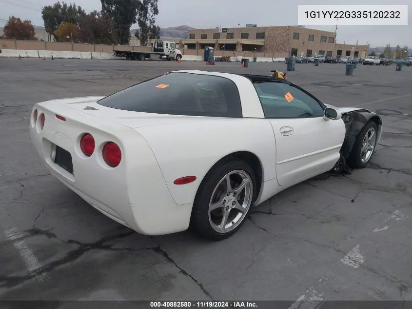 2003 Chevrolet Corvette VIN: 1G1YY22G335120232 Lot: 40882580