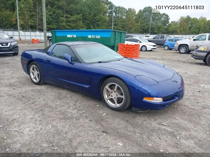 1G1YY22G645111803 2004 Chevrolet Corvette